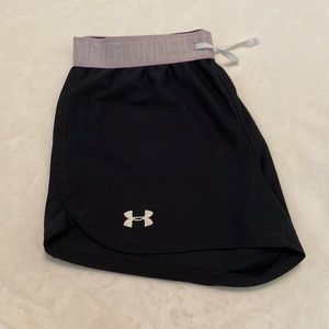 Under Armour Play Up Shorts Black/Purple Women’s Small Tie-Front Activewear